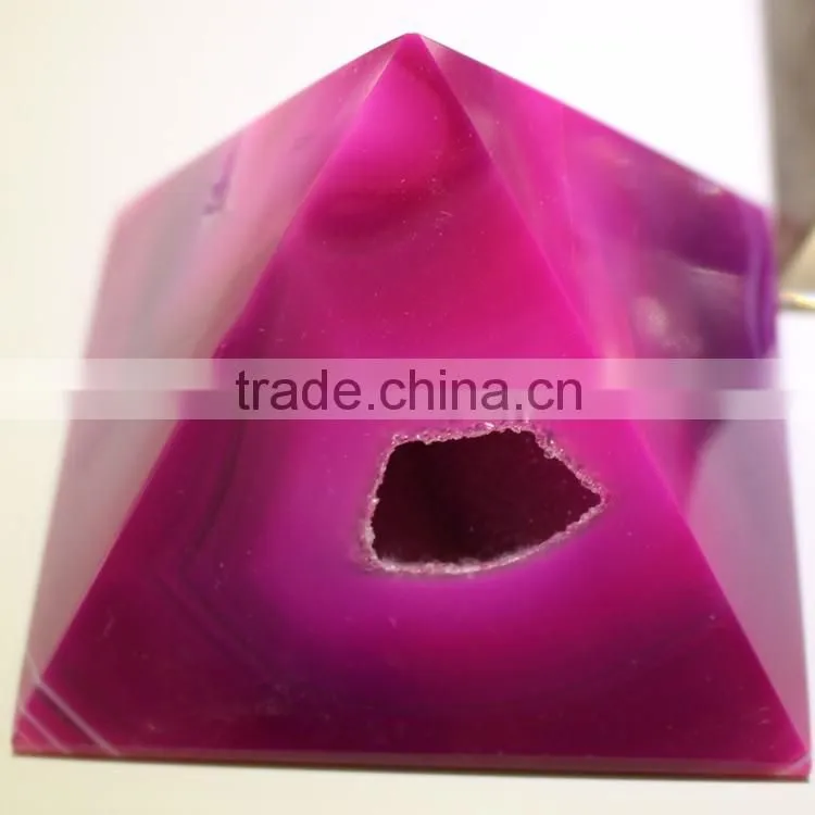 Gemstones Agate Pyramids for Decor