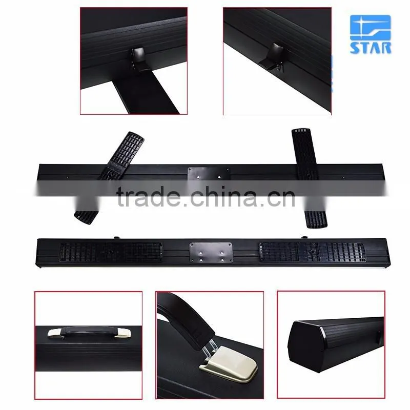 60" pull up Portable floor up screen with hydraulic damping equipment