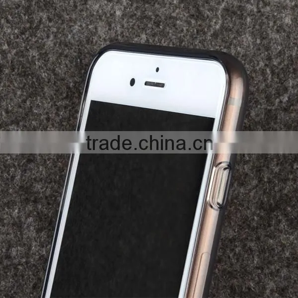 C&T Hybrid Transparent Clear Hard Peacock panel TPU Bumper Case Cover for Apple iPhone 6 6s