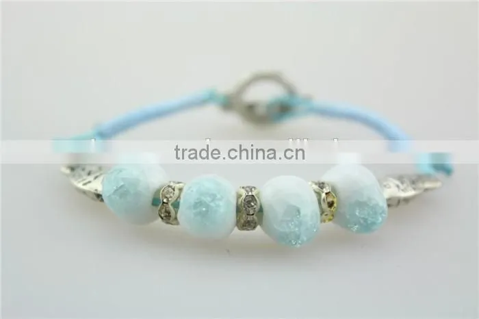 Bead ceramic wristband Bracelet , fish shape silver material bracelet