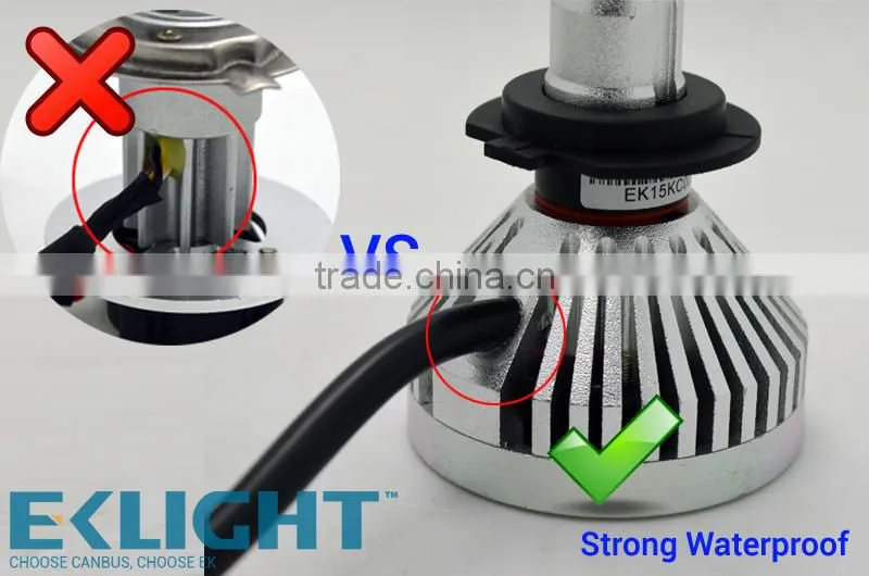 EK LIGHT Smart System TUV Factory 6-30V DRL Function H7 H4 D1 D2 D3 D4 Canbus h4 car led headlight