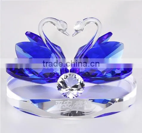 Crystal Couple Swan Figuirnes For Wedding Souvenirs Gifts