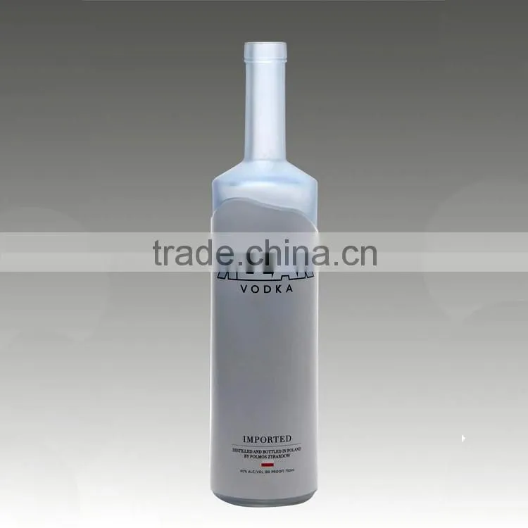 Workable price high moods frosted alcohol glass bottle frosted vodka 500ml beverage bottle