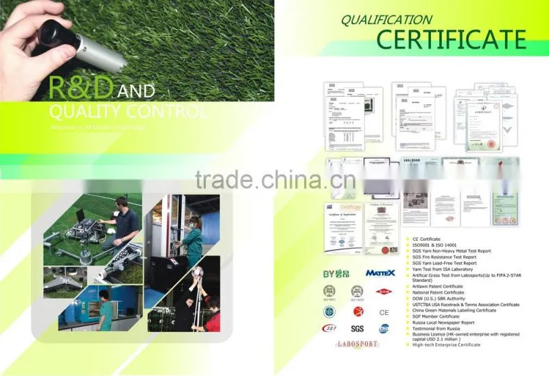 Golf court artificial turf plastic grass