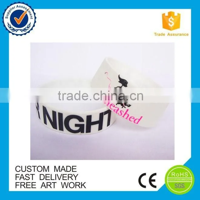 China regional feature printing silicone custom fashion bracelet