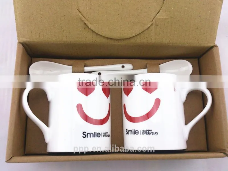 Porcelain mug in stock/cute ceramic cup smile mug/ high quality and cheap ceramic mug