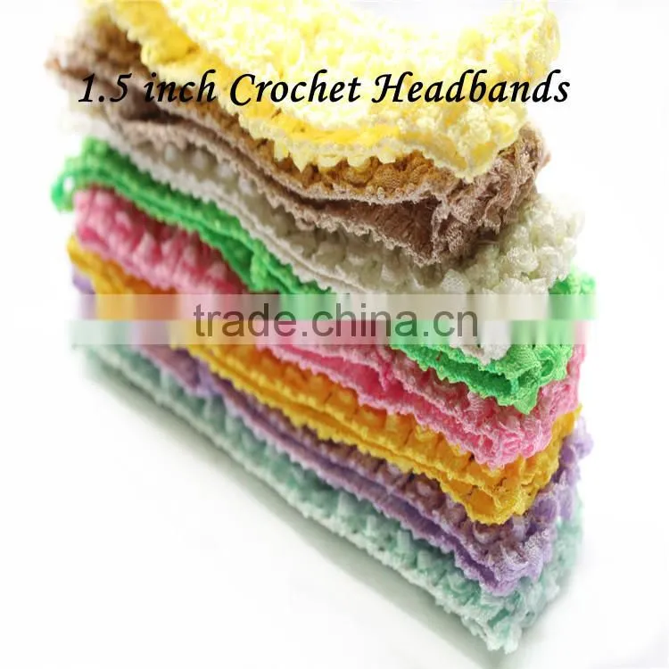 7cm crochet elastic baby headband on sale, New Baby Girl Elastic Rayon Waffle Head wraps