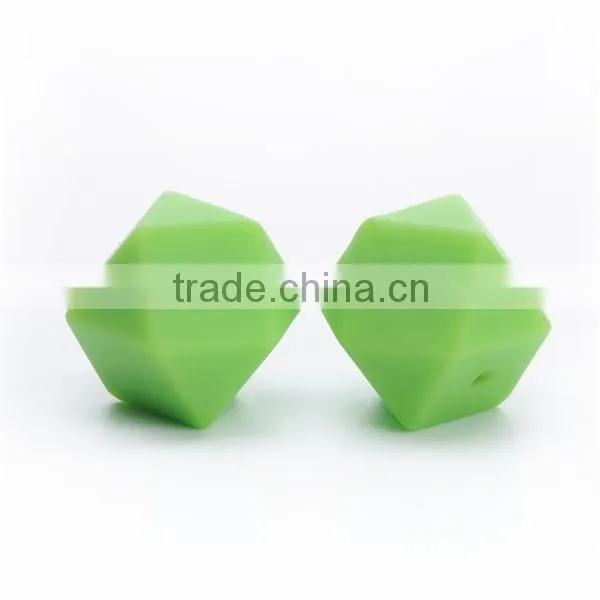 BPA Free FDA Approved Hexagon Grey Marble Silicone Beads for DIY silicone necklaces