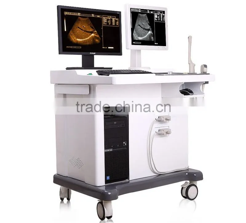 19"LCD ultrasound scanner PRICE With high-end color inkjet printer Display image in real time