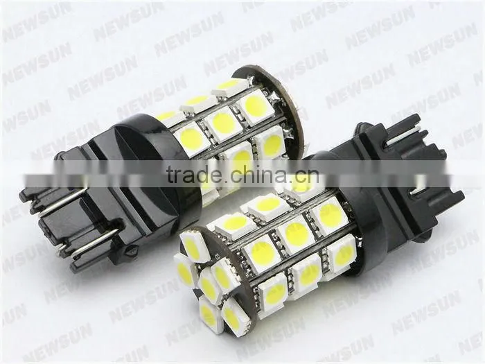 New design Canbus car led light 3157 27SMD car turn light led 3157 P27W-7W led brake light 12V led bulb no warning on dashboard