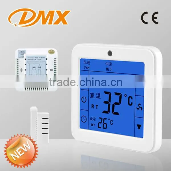 Digital Touch Screen Fan Coil Thermostat In LCD Display