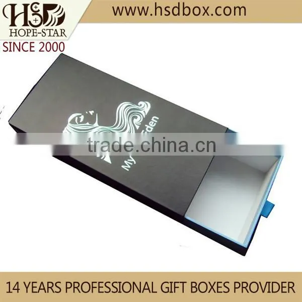 Custom clear window hair extension packaging box, paper hair extension packaging wholesale