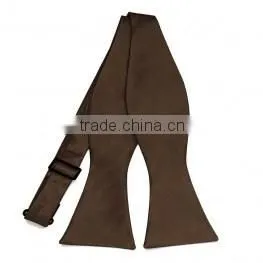 2016 special high quality solid plain satin woven polyester bow ties
