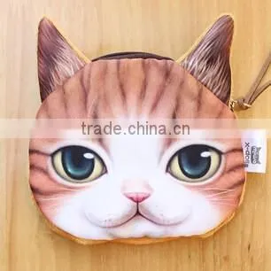 Aimigou special funny cute cat and dog face pocket coin purse for girls