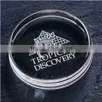 Clear round shape crystal paperweight for 2016