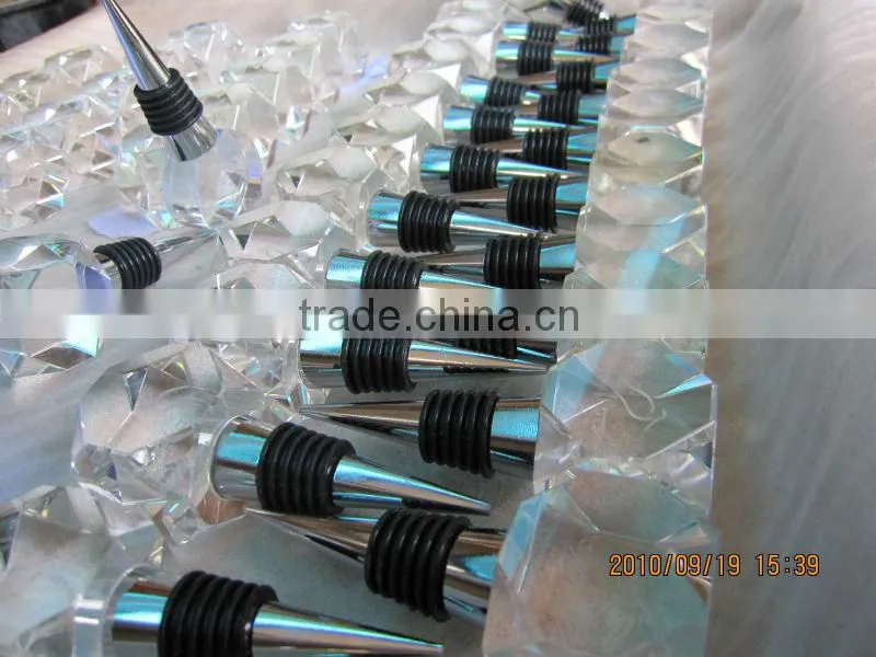 Unique golf ball shape crystal wine stopper, bottle stopper