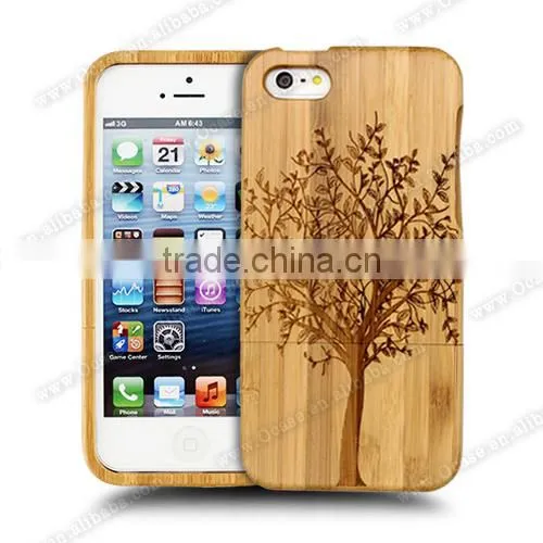 Bamboo stylish mobile phone back cover for iphone 5 cover.