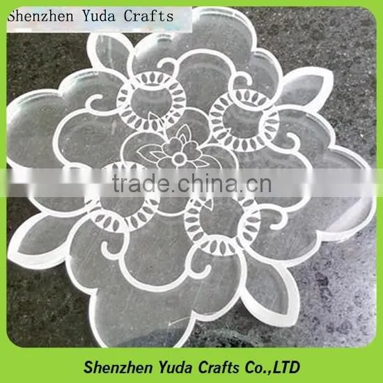 custom finished CNC lasering clear acrylic block engineering acrylic CNC machining service