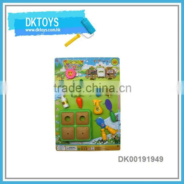Certificated Plastic Farm Toy Play Happy Farm Tools Set Toy EN71