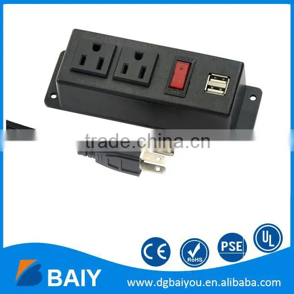 Made in China competitive price 3 American plug wall socket outlet