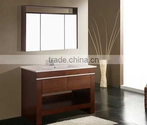Modular European style pvc bathroom wash basin cabinet