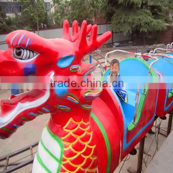 China factory fun park rides cheap roller coaster slide dragon for sale amusement games