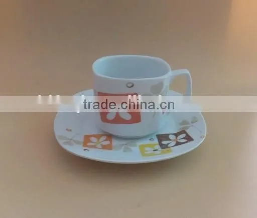 Custom design cup and saucer set porcelain tea cup sets ceramic cup sets