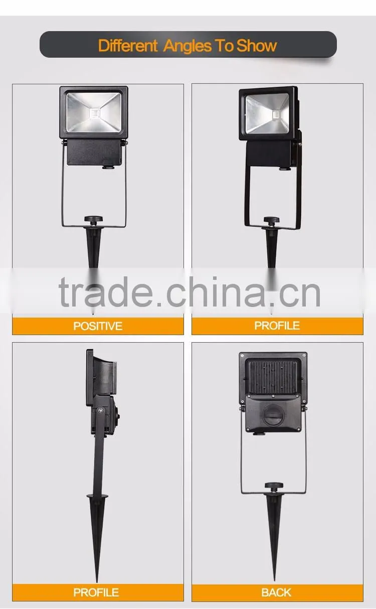 m051706 top quality GS CE ROHS waterproof ip44 plastic housing multi color change garden tree 3w rgb led flood light