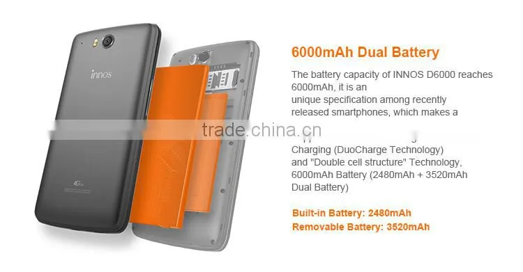 INNOS D6000 6000mAh Qualcomm Snapdragon 615 1.5GHz Octa Core 5.2 Inch JDI FHD Screen Android 5.0 4G LTE Smartphone