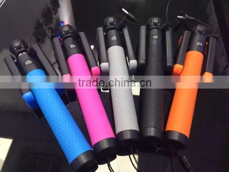 Top selling Factory price wholesale 2015 Foldable cable selfie stick