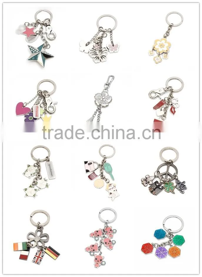 Manufacture promotional custom shaped metal dog keychain