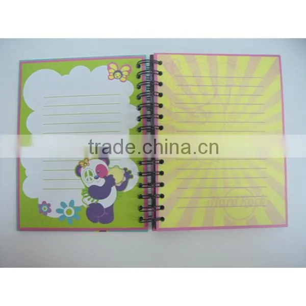 Print paper board cover sprial notebook