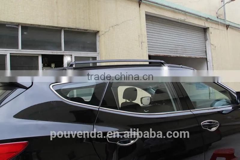High quality Aluminium Alloy Roof Rack for 2013+ Hyundai Santafe Roof rail Auto accessories from Pouvenda