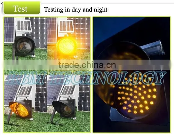 200mm CE solar traffic lights with yellow flashing