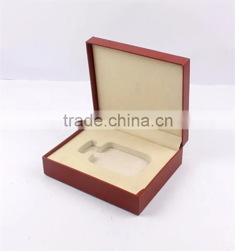 Custom logo embossing gift packaging high quality PU leather box