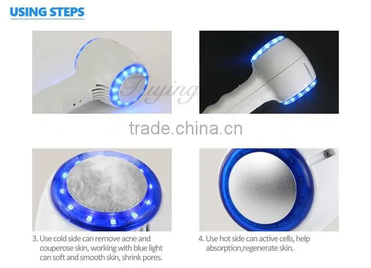 Facial beauty machine LED Hot And Cold Hammer for skin care