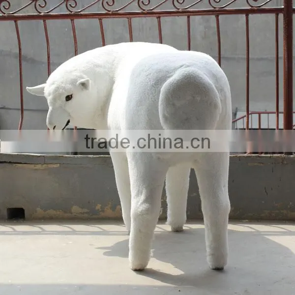 real fur life size unstuffed peluche toys animals plush toy goat