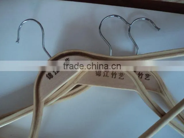 Environmental high quality bamboo hangers for clothes