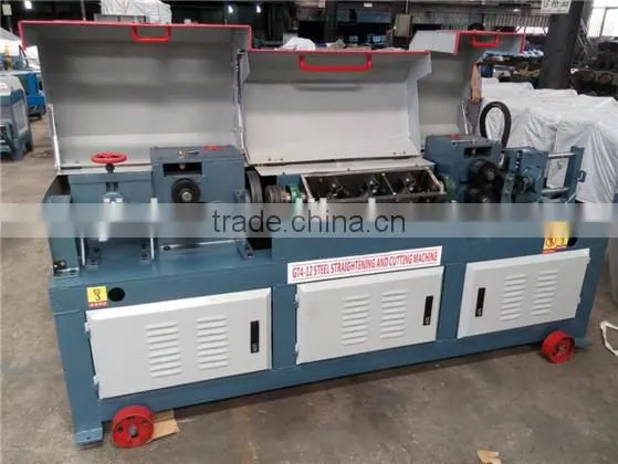 High speed rebar wire straightening and cutting machine