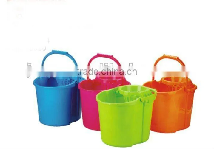 Colorful Plastic mop bucket with wheel