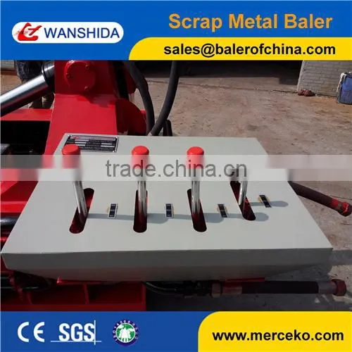 High efficiency hydraulic metal chips baler