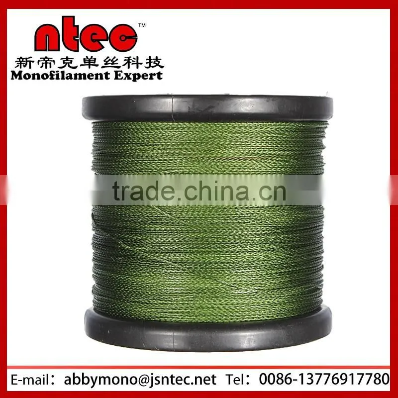 0.32mm 8 weaves olive green color 2000M each spool PE braided fishing line