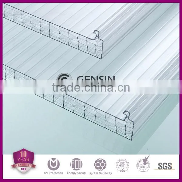 Polycarbonate Hollow Sheet with Clips 600mm/800mm/1040mm