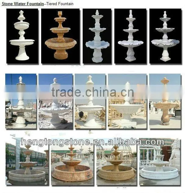 Outdoor Marble 4 Tier Water Fountain