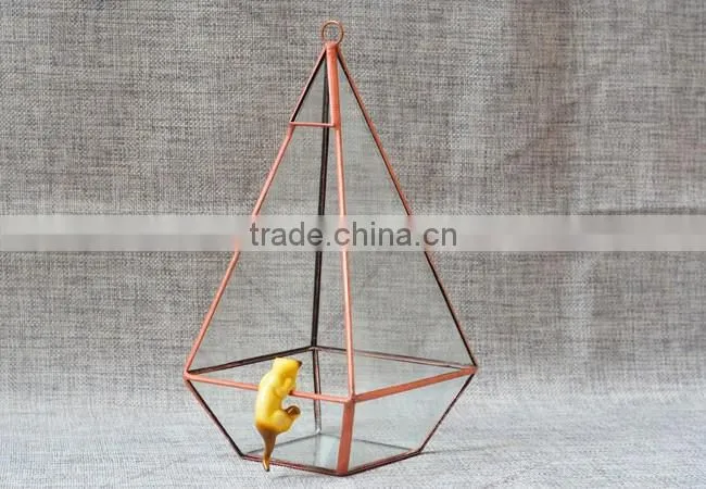 Indoor decor hanging glass terrarium micro landscape plant glass greenhouse
