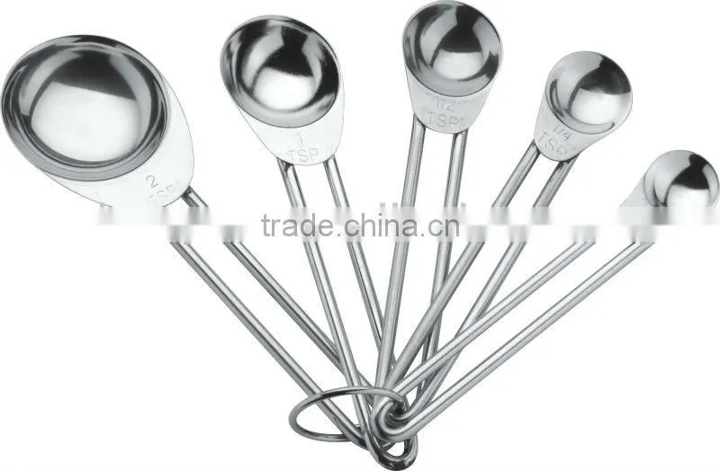Jiangmen Factory 5 Pieces Stainless Steel Measuring Spoon