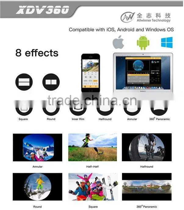 2016 New Unique Design HD Cube Mini 360 Degree Full View Sports Camera Wifi Mini Camera Waterproof 1080P Sports Camera
