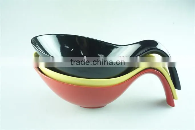 Stocked white ceramic dessert serving bowl