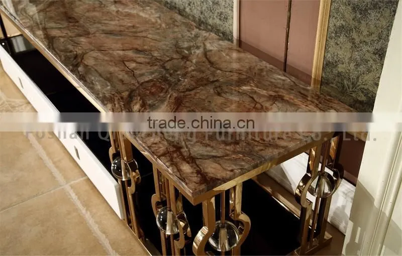 Dining room new model tv cabinet design with showcase