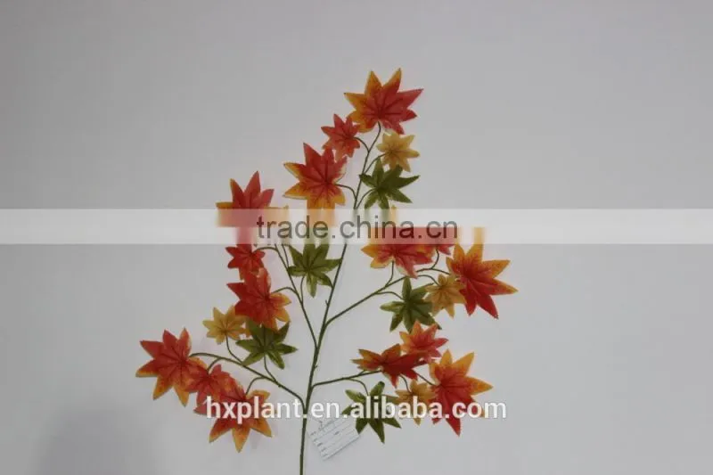 wholesale plastic artificial red maple leaves on the sale
